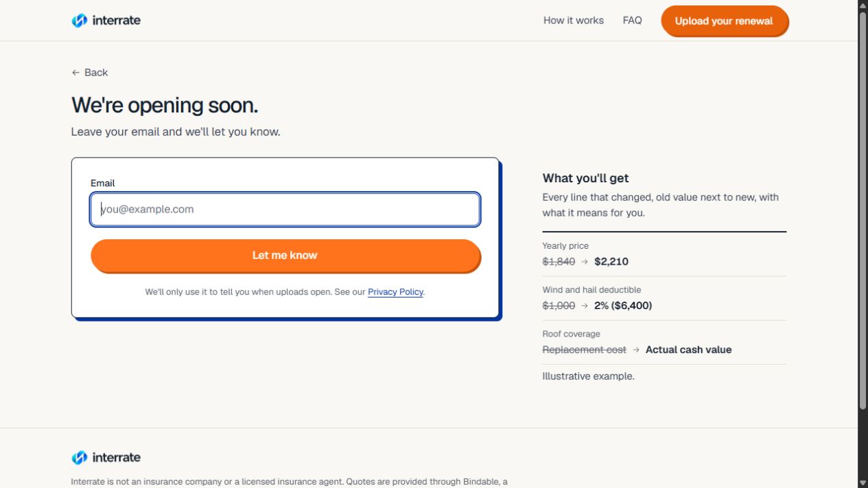 Після натискання відкривається повідомлення We're opening soon